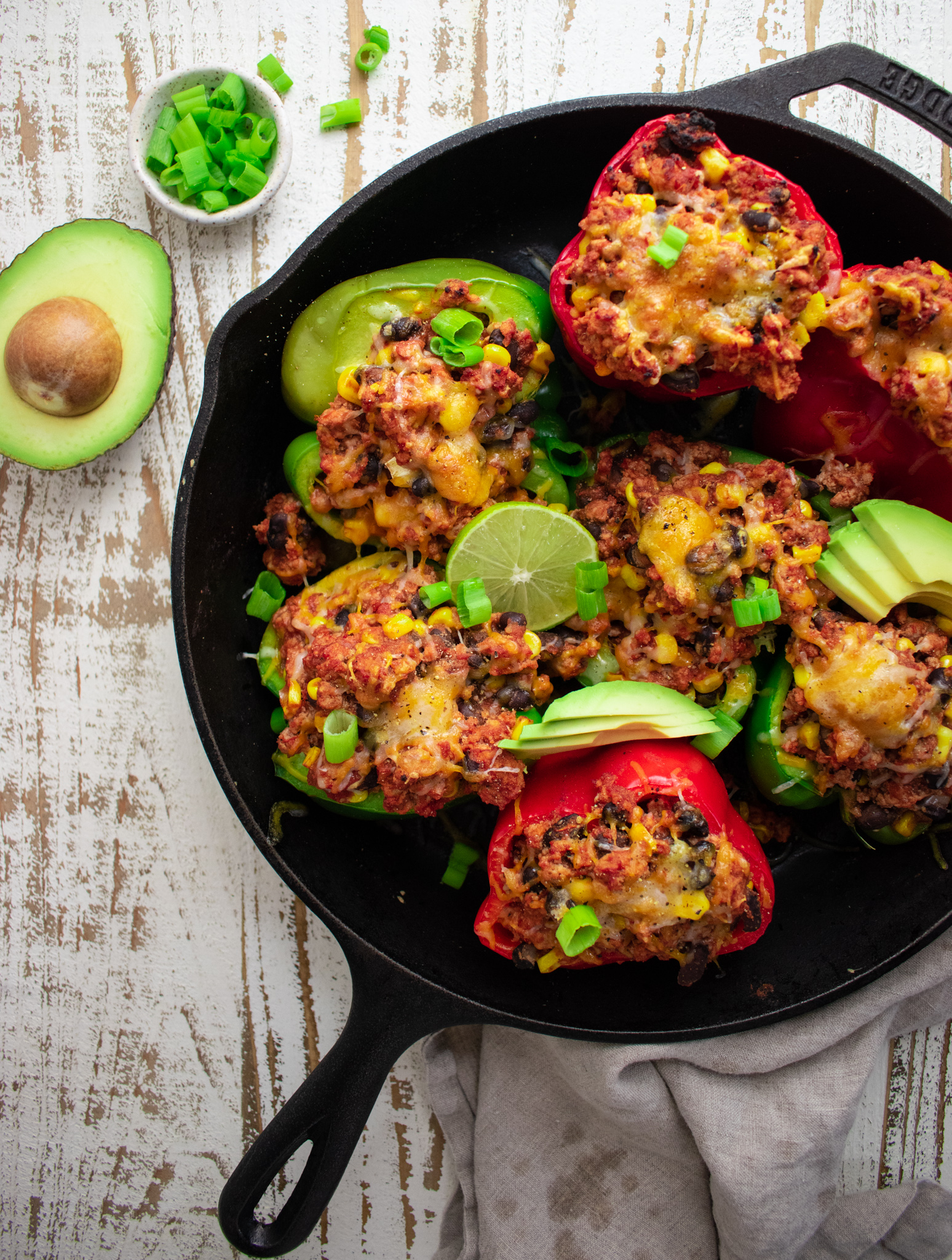 Healthy Stuffed Peppers with Ground Turkey