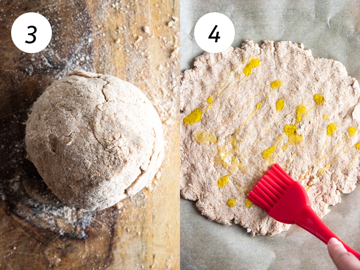 Steps three and four of the cooking process to make this recipe.