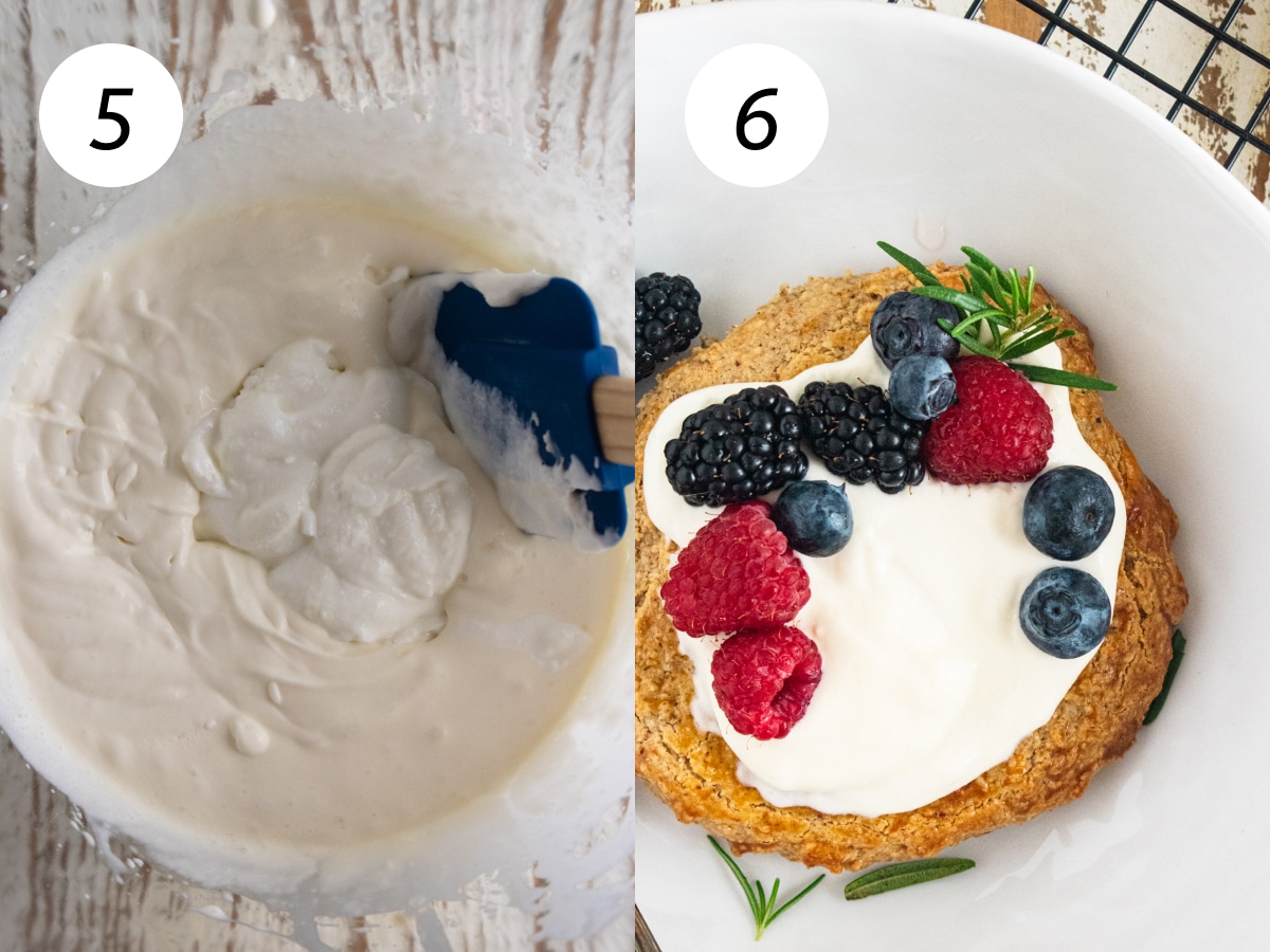 Steps 5 and 6 of the cooking process to make this recipe.