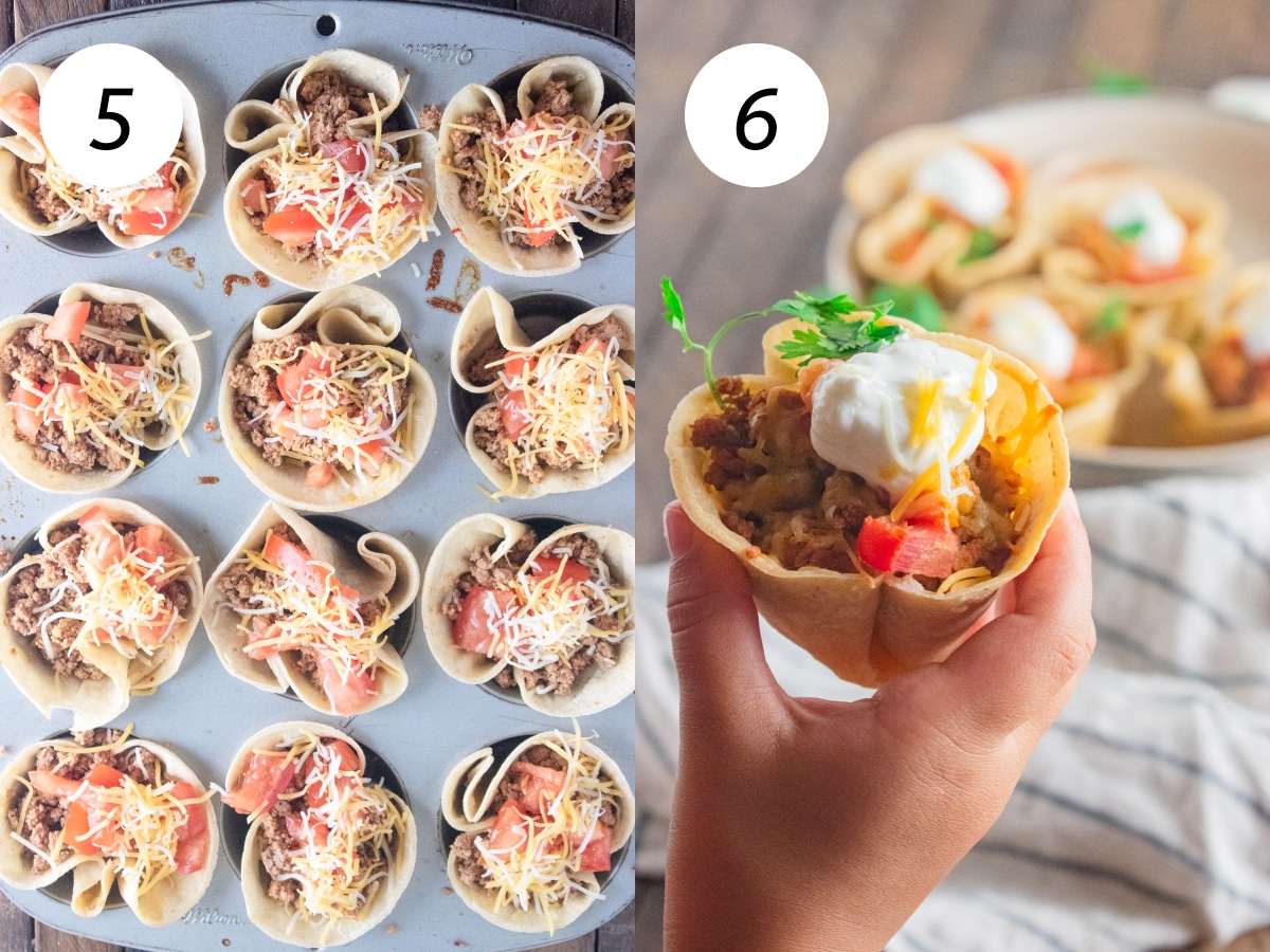 Steps 5 and 6 of the cooking process to make this recipe.
