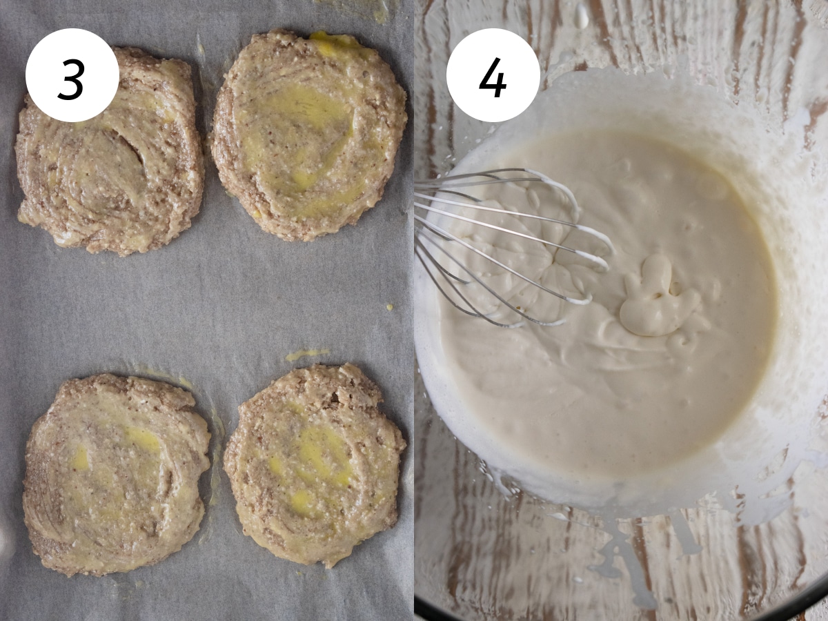 Steps 3 and 4 of the cooking process to make this recipe.