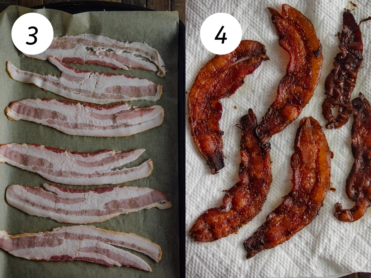 Steps three and four of the cooking process to make this recipe.