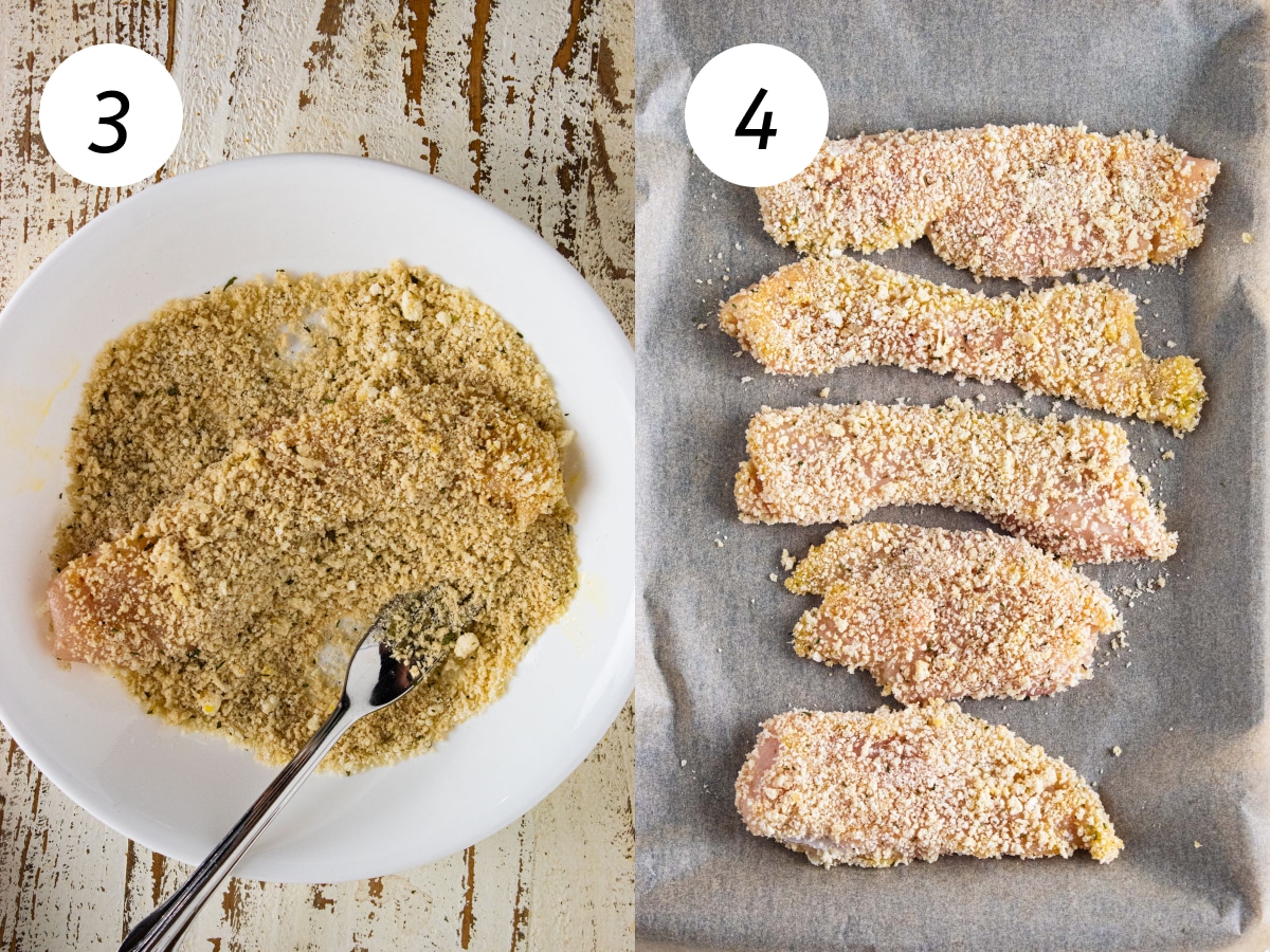 Steps 3 and 4 of the cooking process to make this recipe.