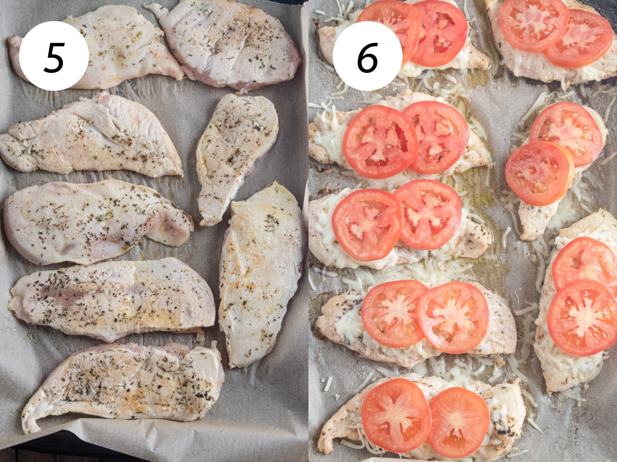 Steps 5 and 6 of the cooking process to make this recipe.
