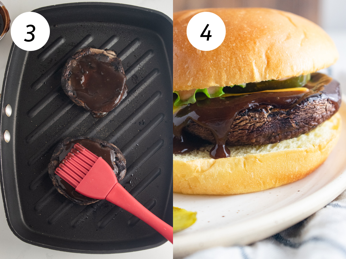 Steps 3 and 4 of the cooking process to make this recipe.